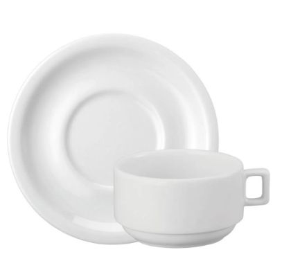 Xícara de Café Protel com Pires de Porcelana Schmidt