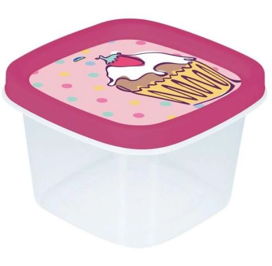 Pote decorado 500ml cupcake Plasutil
