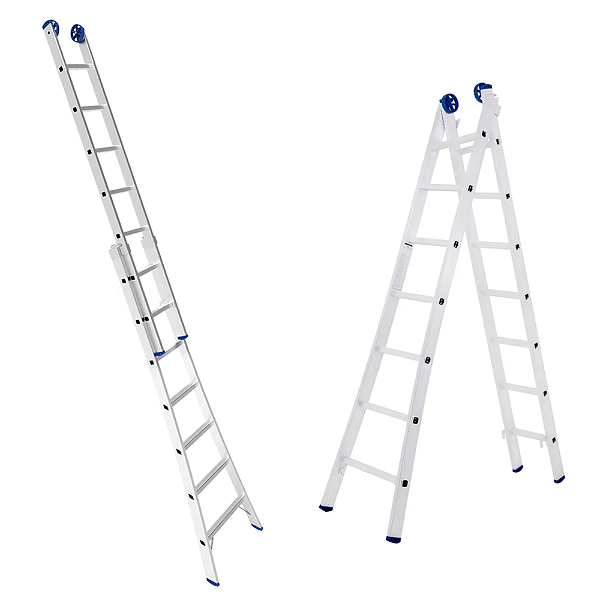 Escada Extensiva em Alumínio 14 Degraus - 4,14m / 7,01m Mor