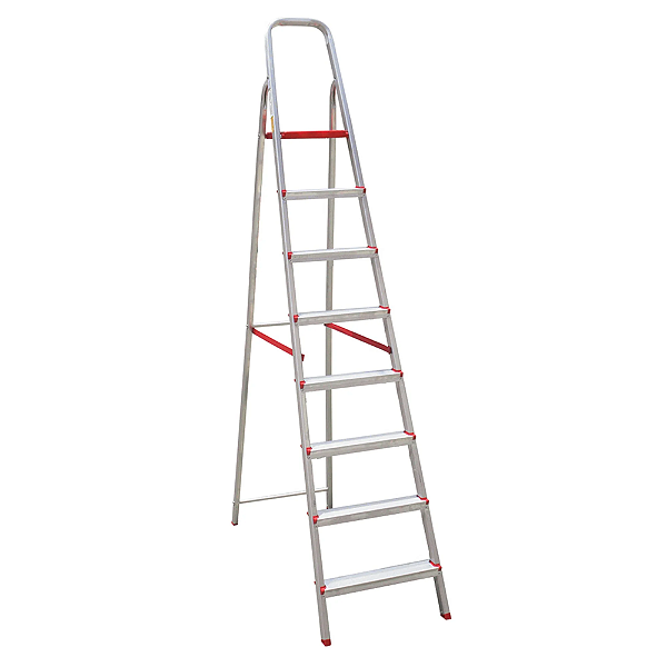 Escada 8 Degraus Alumínio Doméstica Botafogo