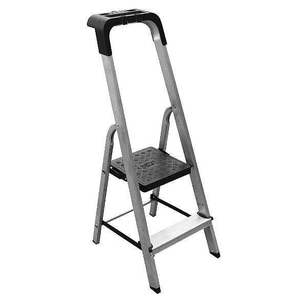 Escada 2 Degraus Alumínio Doméstica PRO Botafogo