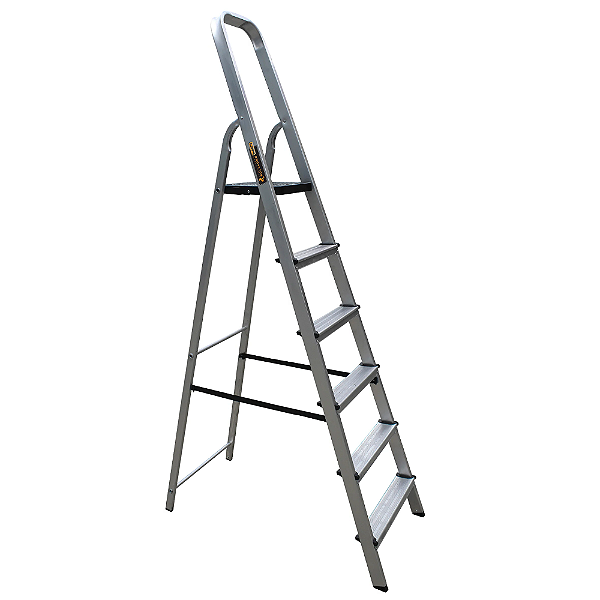 Escada 6 Degraus Alumínio Doméstica PRO Botafogo