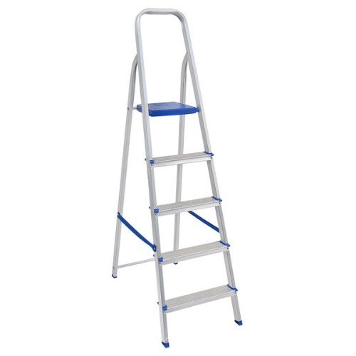 Escada 5 Degraus Alumínio Doméstica Mor