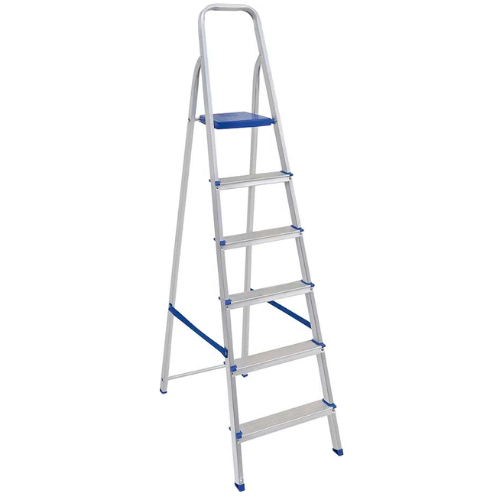 Escada 6 Degraus Alumínio Doméstica Mor
