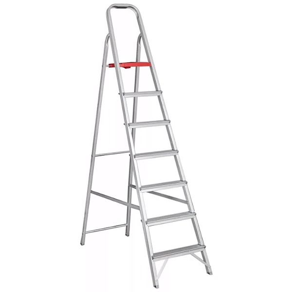 Escada 7 Degraus Alumínio Doméstica Reisam