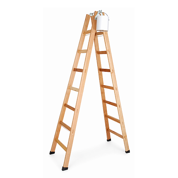 Escada de Madeira Tipo Pintor Nº 12 - 3,50m Profissional Elite Escadas