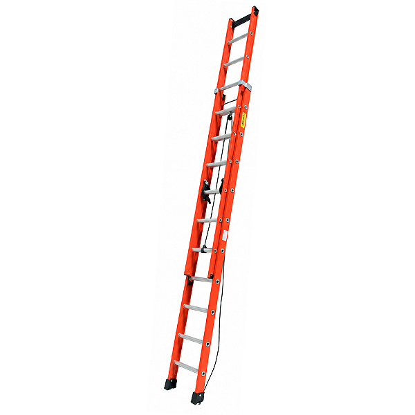 Escada Extensiva Fibra Vazada 3,50 / 6,00 - 19 Degraus Alulev