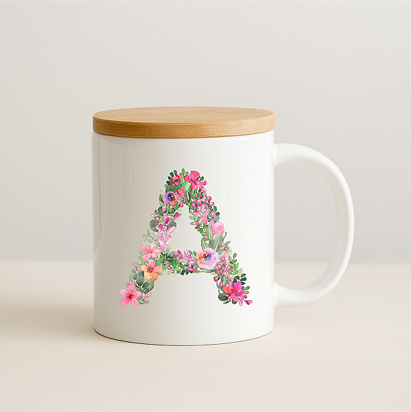 Caneca Personalizada - Inicial | Floratta
