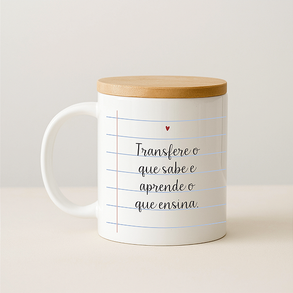 Caneca Personalizada - Folha de Caderno | Dia dos Professores