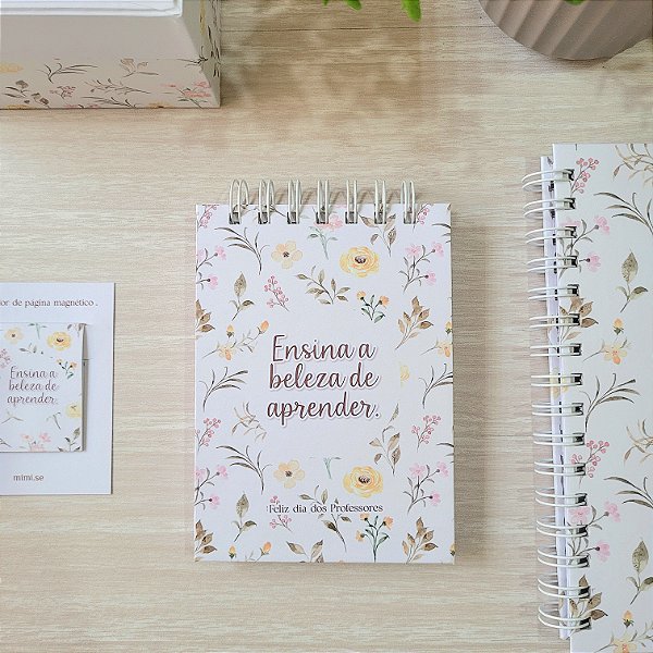 Mini Caderneta Checklist - Floral | Coleção Dia dos Professores