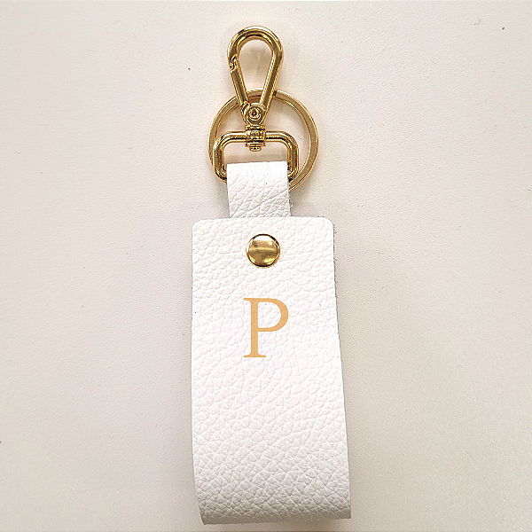 Chaveiro Couro - Branco