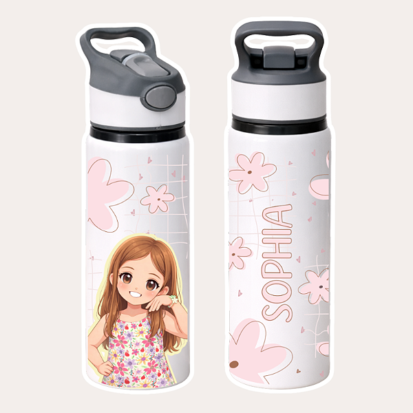 Squeeze 600ml - Caricatura Kids | Flores* ❤