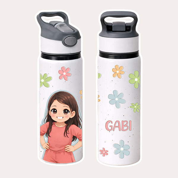 Squeeze 600ml - Caricatura Kids | Jardim Divertido*
