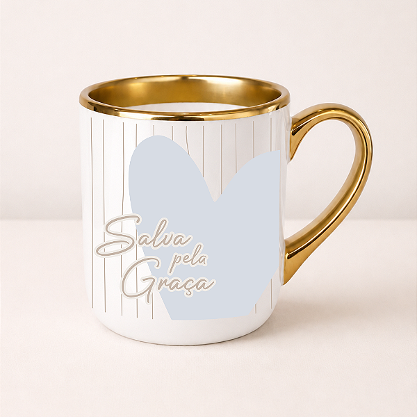 Caneca Personalizada - Coleção Cristã | Salva pela Graça