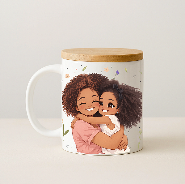 Caneca Personalizada - Caricatura | Mãe e Filha* ❤