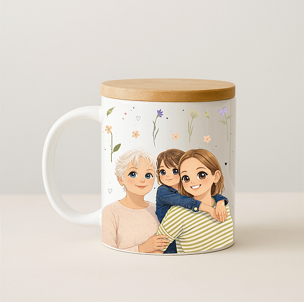 Caneca Personalizada - Caricatura | Mãe e Avó*