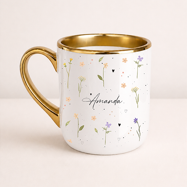 Caneca Personalizada - Floral | Mãe