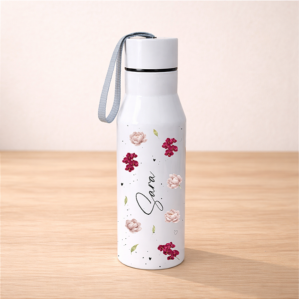 Garrafa Térmica 500ml - Coleção Cristã | Escolhida, Amada e Abençoada