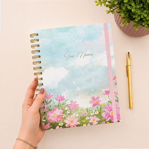 Caderno A5 - Com Versículos | Coleção Cristã | Jardim Regado