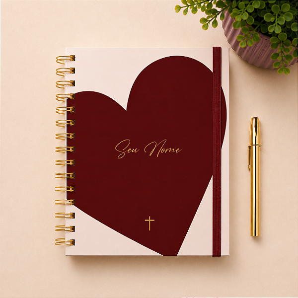 Caderno A5 - Com Versículos | Coleção Cristã | O amor me amou ❤