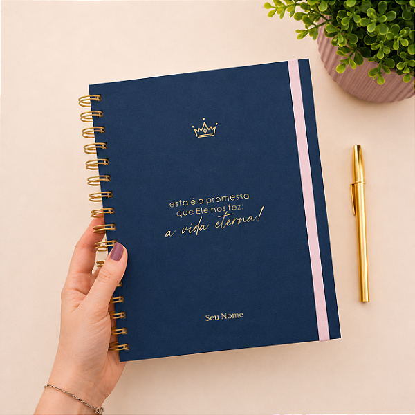 Caderno A5 - Com Versículos | Coleção Cristã | Vida Eterna
