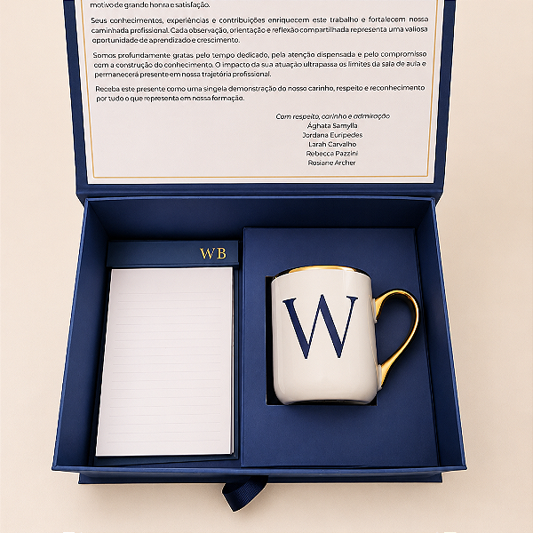 Kit - Bloco de Mesa Anotações + Caneca | Tampa Livro