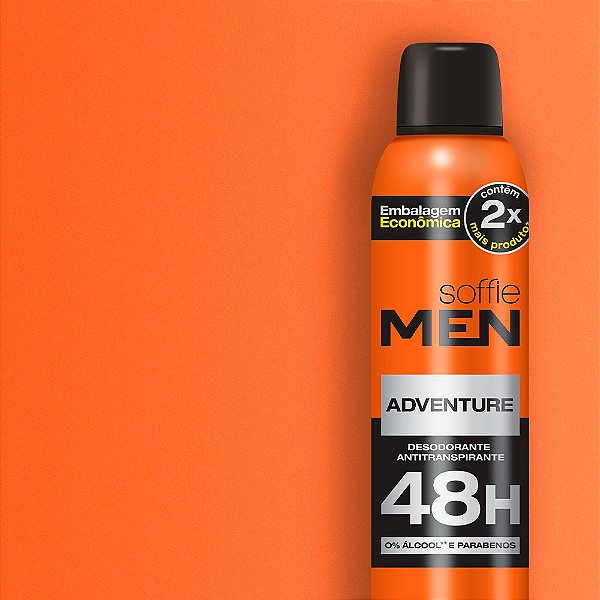 Kit com 6 - Desodorante antitranspirante Soffie Men Adventure Aerosol