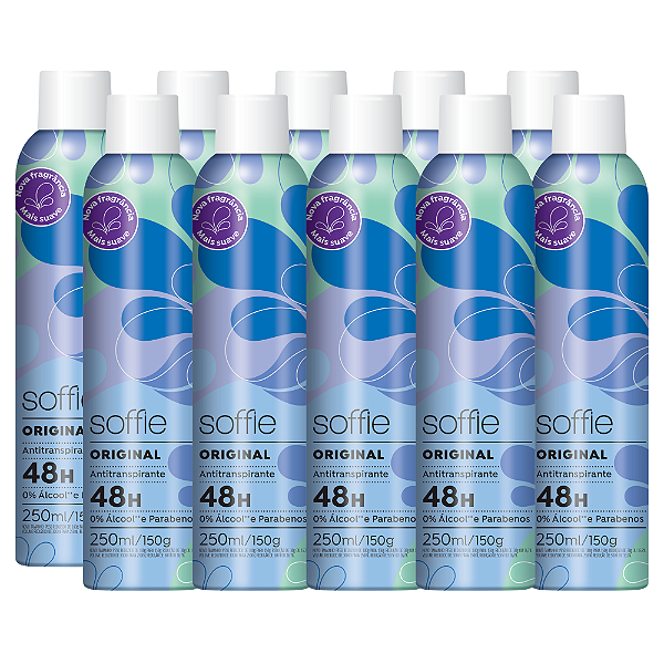 Kit com 10 Desodorantes Antitranspirantes - Soffie Original