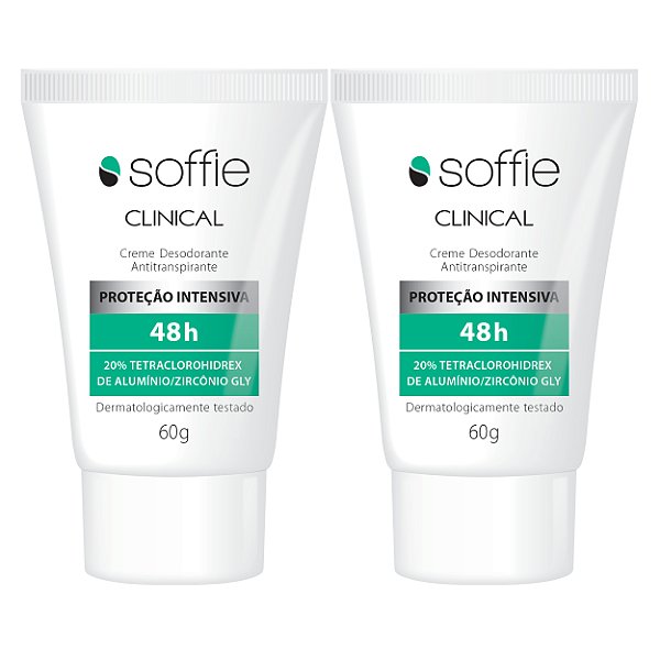 Kit Com 2 Desodorantes Antitranspirantes - Soffie Clinical 48h