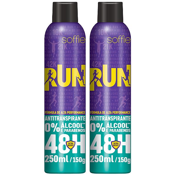 Kit com 2 Desodorantes Antitranspirantes - Soffie RUN