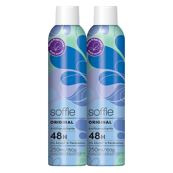 Kit com 2 Desodorantes Antitranspirantes - Soffie Original