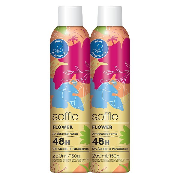 Kit com 2 Desodorantes Antitranspirantes - Soffie Flower
