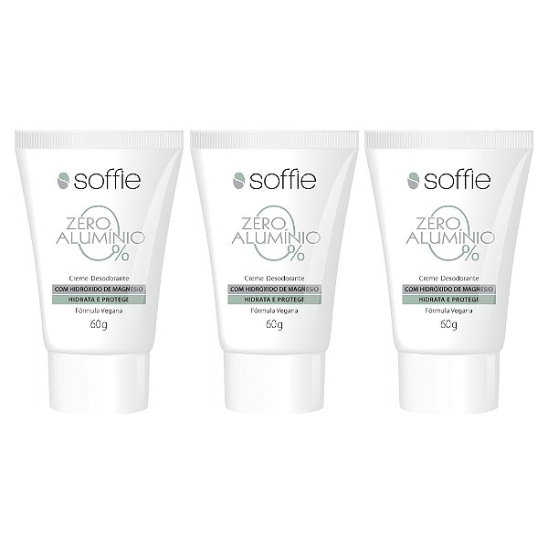 Kit com 3 Desodorantes - Soffie Zero Alumínio
