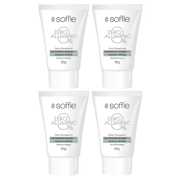 Kit com 4 Desodorantes - Soffie Zero Alumínio