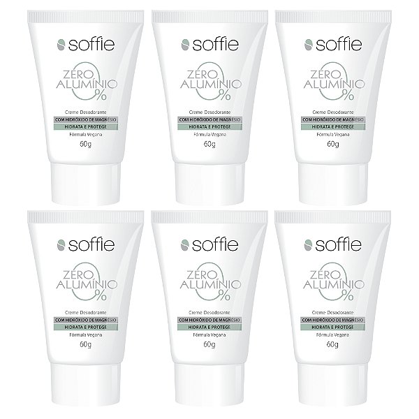 Kit com 6 Desodorantes - Soffie Zero Alumínio