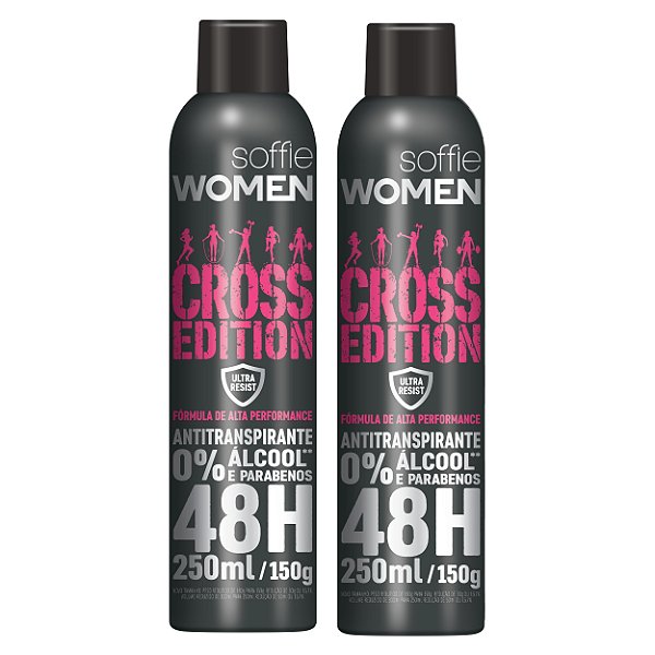 Kit com 2 Desodorantes Antitranspirantes - Soffie Women Cross Edition