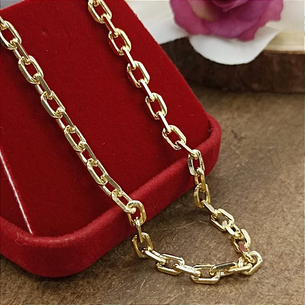 Pulseira Banhada A Ouro De Elo Cartie Curto Bijou Art