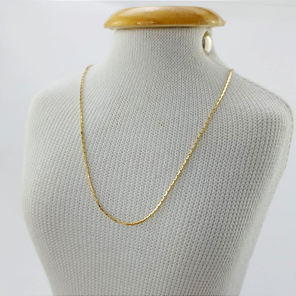 Corrente Banhada A Ouro Elo L 45 cm Bijou Art