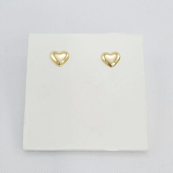 Brinco Banhado A Ouro de Coração Bijou Art