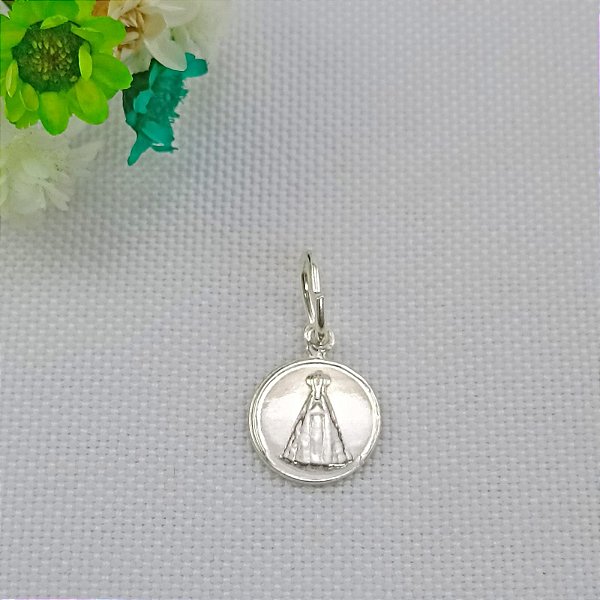 Pingente De Prata Medalha De Nossa Senhora Bijou Art
