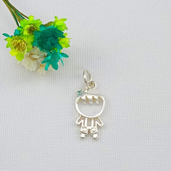 Pingente De Prata Menino Vazado Bijou Art