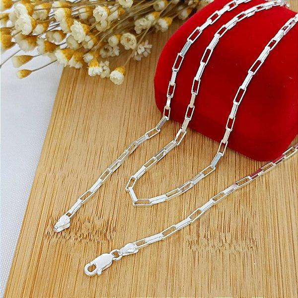 Corrente De Prata Elo Cartie 70 cm Bijou Art
