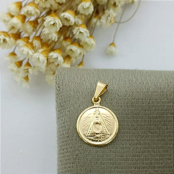 Pingente Banhado A Ouro De Nossa Senhora Aparecida Bijou Art