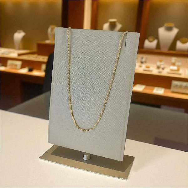 Corrente Banhada a Ouro Elo Cordão Baiano 60 cm Bijou Art