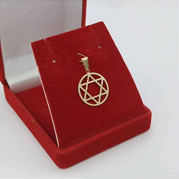 Pingente Banhado a Ouro Estrela de Davi Lisa Bijou Art