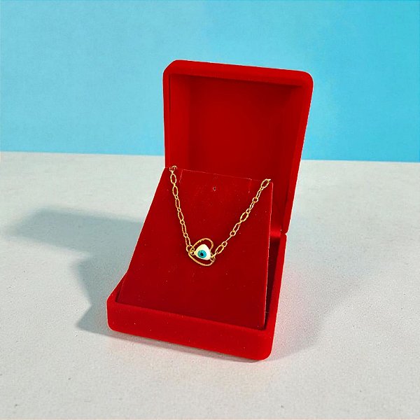 Pulseira Infantil Banhada a Ouro Com Olho Grego Bijou Art