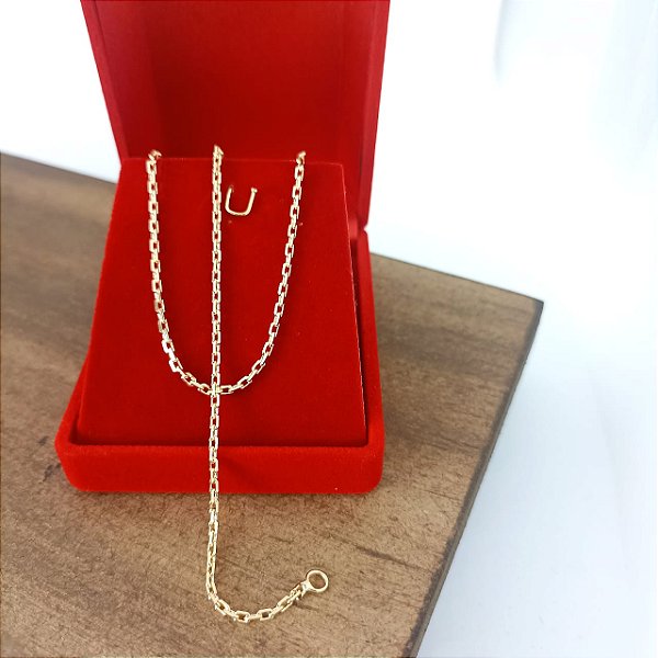 Corrente Banhada a Ouro Elo Cartie 45 cm Bijou Art