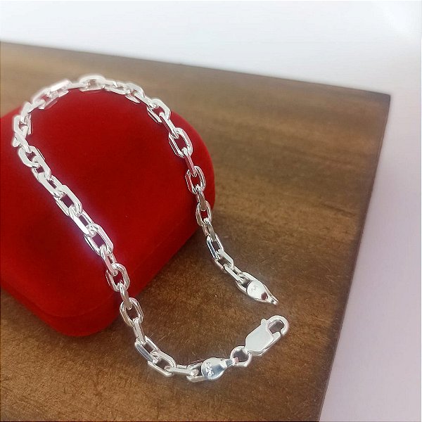 Pulseira De Prata 925 De Elo Cartie Masculina Bijou Art