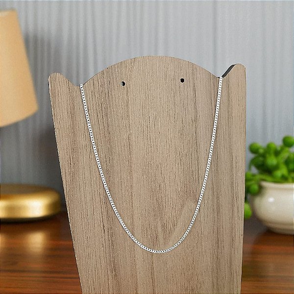 Corrente De Prata 925 De Elo Curto Fechado 60 cm Bijou Art