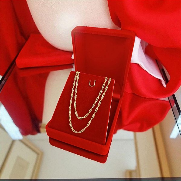 Corrente 40 cm Banhada a Ouro Elo Cinga-Pura Bijou Art